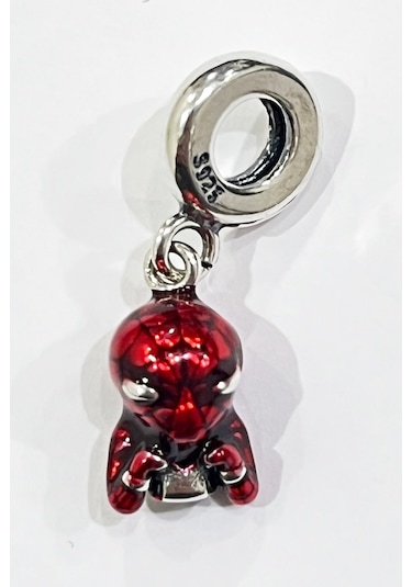 Boksör Örümcek Adam Sallantılı Charm Gümüş
