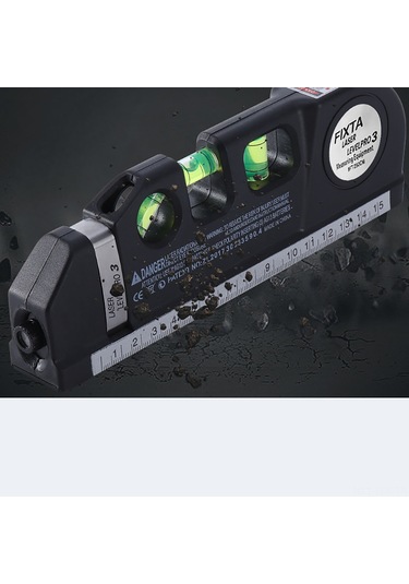 Xindoker 3 Çizgi Lazer Seviye Aleti: Dikey-yatay-kesişme Lazer, Esnek Kalınlaşmış Metre, Keskin Ölçek, Düşmeye Dayanıklı Abs Kasa, Ergonomik Tutuş