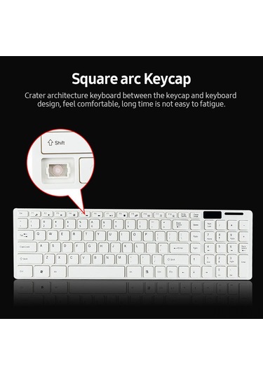 Lemestar Kablosuz Klavye & Mouse Seti - 2.4ghz, 1200dpı, Ergonomik, Usb Alıcı Paylaşımı, Ofis Ve Ev Kullanımı İçin