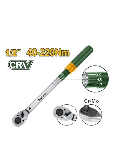 Jadever 1/2 Tork Kolu 40-220nm Çantalı Kalibrasyonlu 430mm