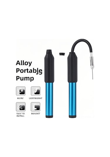 Geeksen Alüminyum Bisiklet Pompa, 120psı, Taşınabilir, Hızlı Şişirme, Vantilatörlü, Mavi, Bisiklet Malzemesi Çok Renkli