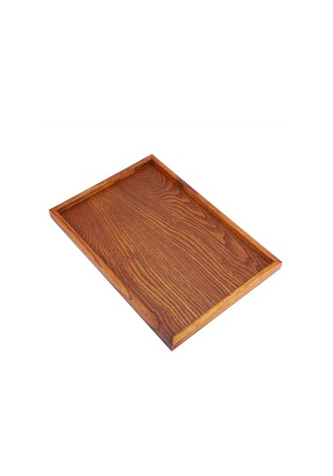 Servis Tepsisi, Dikdörtgen Ahşap Çay Tepsisi Otel Ev Mutfak Tepsileri Atıştırmalık Tepsisi Kahvaltı Tepsisi Gıda Saklama Kabı 35 24cm