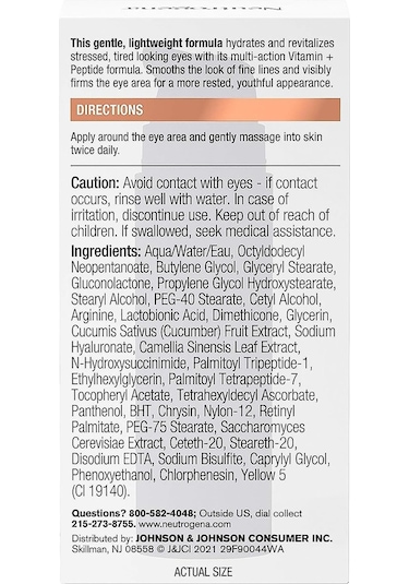 Neutrogena Peptide Multi Action Göz Kremi 15 G