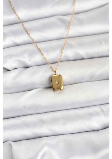 Dodes Dodes 316l Çelik Zincir Gold Renk Minimal Kutup Yıldızı Model Kadın Kolye Tg27bko10683 Çok Renkli