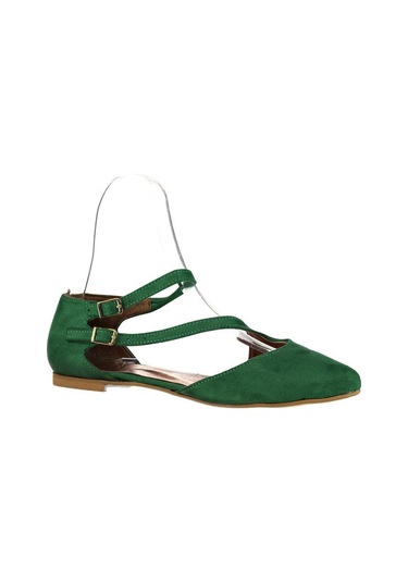 Fox Shoes Yeşil Kadın Babet D726016902 Yeşil