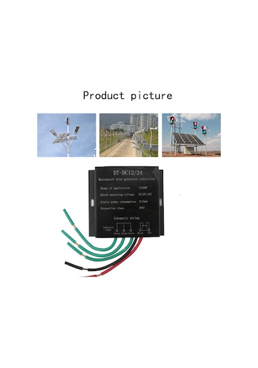 500w Dc12v/24v Otomatik Anahtar Su Geçirmez Rüzgar Tahrikli Jeneratör Kontrol Regülatörü Akü Şarj Fonksiyonu İle