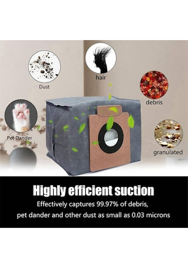 Synodicmonth Eufy X8 Pro/x8 Pro Ses Robot Süpürge Yedek Parçaları Ana Fırça Yan Fırça Filtre Toz Torbası Paspas Bezi