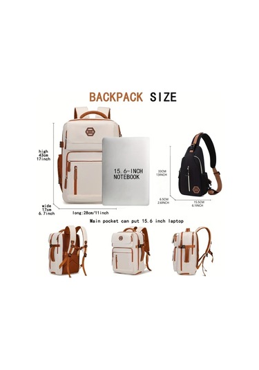 Dashanshop Havalimanı Onaylı 15.6 Inç Laptop Siyah Seyahat Sırt Çantası Erkek İş Ayakkabı Bölmeli Pudra