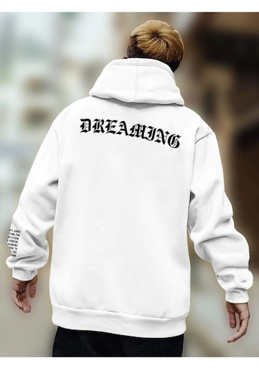 Altamira Unisex Dream Baskılı Oversize Kapşonlu Sweatshirt 001