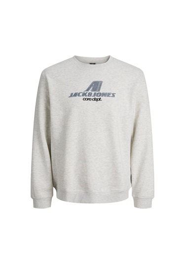 Jack & Jones Jcotier Print Erkek Sweatshirt BEYAZ