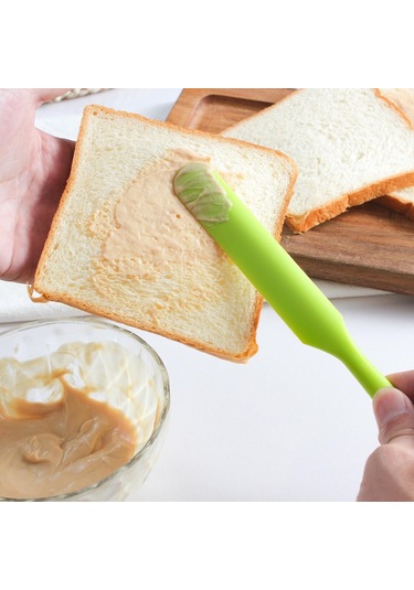 Turuncu Küçük 1 Parça Silikon Küçük Uzun Kazıyıcı Pişirme Araçları Tereyağı Kazıyıcı Çikolata Buttercream Karıştırma Bıçağı Kek Spatula