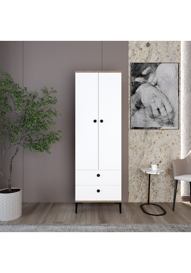 Kalender Dekor Silvia-1 Slv02, 2 Kapaklı, 2 Çekmeceli Gardırop