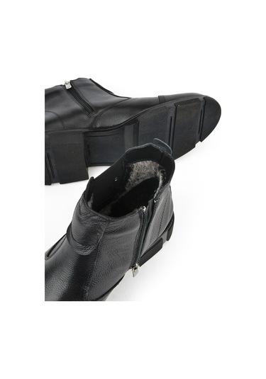 Ziya, Erkek Hakiki Deri Kürklü Bot 153999z017 Siyah 153999z017 000 Siyah