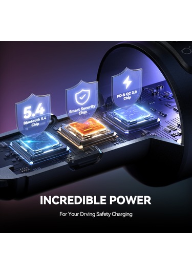 Joyroom Jr-ccb02 Araba Bluetooth 5.4 Kablosuz Verici Mp3 Çalar Siyah