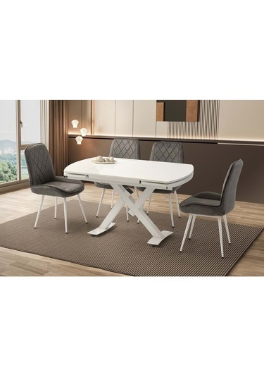 Mobilgen Sadece Masa Beyaz 130+52 Still Hg Açılabilir Masa Beyaz