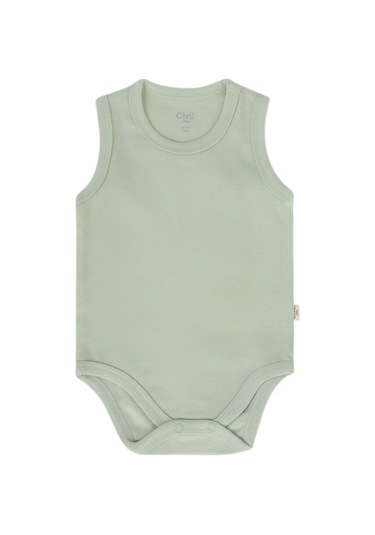Civil Baby 3'lü Karışık Renk 3-36 Ay Çıtçıtlı Badi - Bej