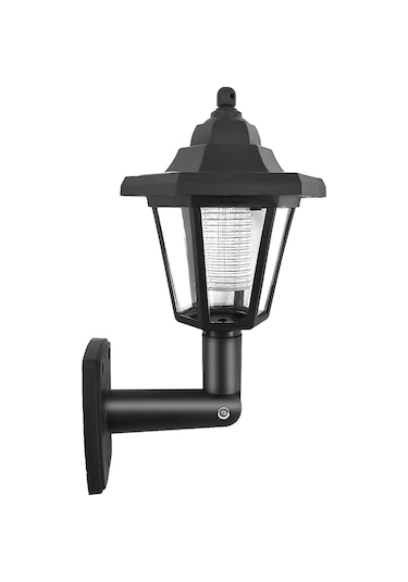 Vkemall Güneş Enerjili Led Duvar Lambası Hexagon Şekli, Işık Sensörlü, Beyaz Işık, Dış Mekan Bahçe Çit İçin, Kolay Kurulum - 1 Adet Beyaz