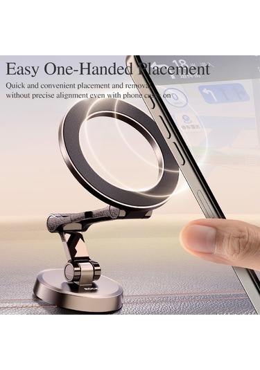 Rock Ram0037 Araba Manyetik Katlanabilir Telefon Tutucu Siyah