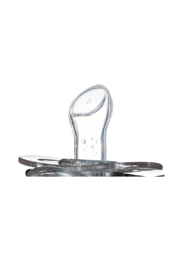 Qingmipy Bebek İçin Eğlenceli Bıyıklı Silikon Emzik Rahatlatan, Diş Kaşıma Ve Ortodontik Destek, Bpa İçermez, Doğal Renk