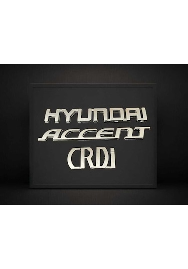 Hyundai Accent Crdi Bagaj Yazısı 3'lü