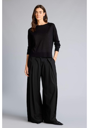Defacto Regular Fit Bisiklet Yaka Triko Kazak C6818AX24WN Siyah