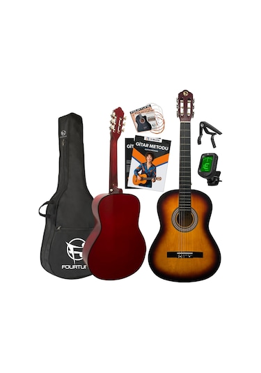 Fourtune Luca C-180SB Sunburst Klasik Gitar Seti 4/4 Sap Ayarlı
