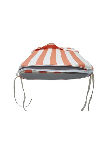 Mirzademarket Şezlong Minderi Lüks Su Geçirmez Kumaş Fermuarlı-Turuncu Krem