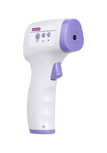 Samdoo Ev İçin Düşük Mesafe Enstrümanı - Yüksek Hassasiyetli Vücut Sıcaklığı Ölçer, 3 Renkli Lcd Ekranlı, Pil Yok Beyaz
