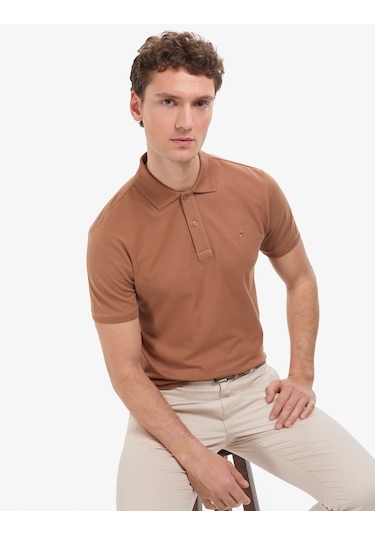 Pierre Cardin Erkek Açık Kahverengi Tişört Basic 50321128-vr002