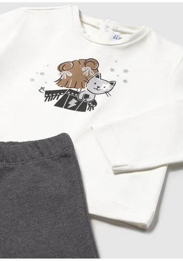 Mayoral Kız Çocuk 3'lü Sweatshirt Takım 2842 Gri