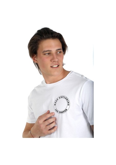 Lee Cooper Grapes Erkek O Yaka T-shirt Beyaz-19040-beyaz Beyaz