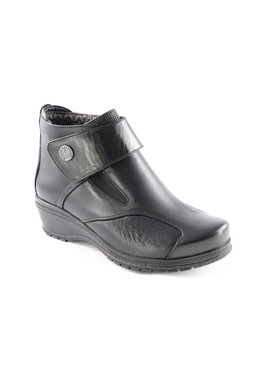 Forelli 25651 Vionic Hakiki Deri Comfort Kadın Bot Siyah