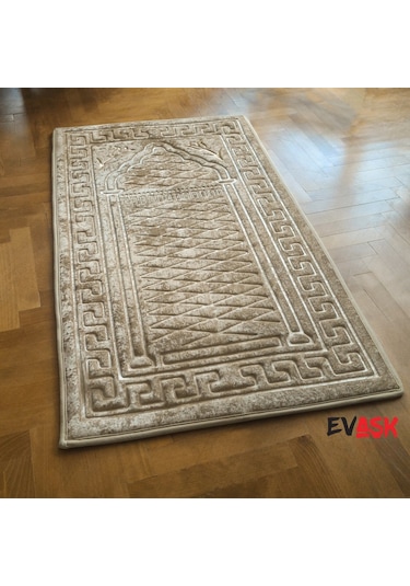 Evaşk Seccade,Diz Ağrıtmayan Kadife Kabartma Kaymaz Namazlık