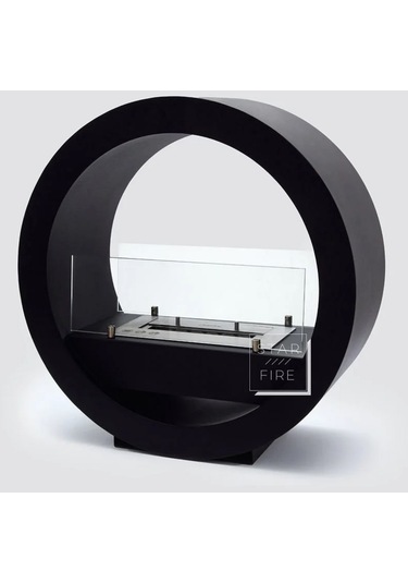 Starfire Round Design Taşınabilir Bioethanol Şömine Siyah
