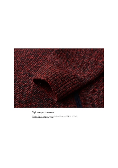 Erkek Kalınlaştırılmış Bol Kesim Düz Kesim Hırka - Mavi-gri Mavi-gri