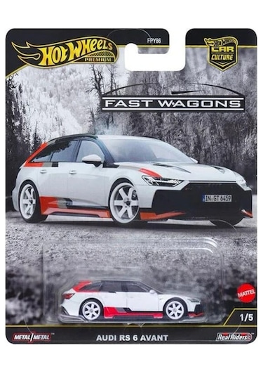 Hot Wheels Premium Fast Wagons - Audi Rs 6 Avant Beyaz