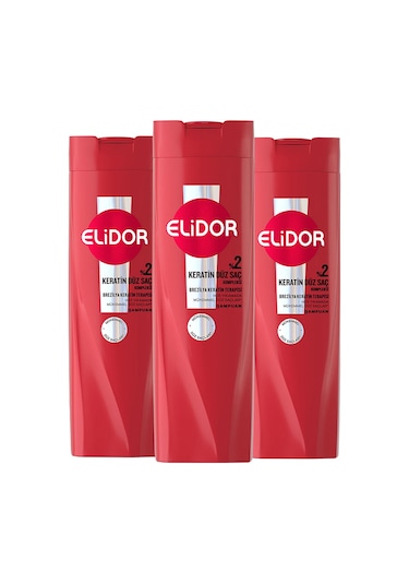 Elidor Brezilya Keratin Terapisi Saç Bakım Şampuanı 3 x 400 ML