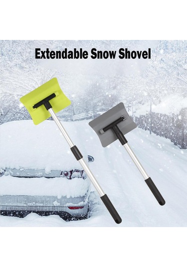 Yunboo Oto Kardan Adamı: Çift Kenarli Buz Kazıcı, 180 Döner Kafa, Genişletilebilir Çubuk, El Içi Anti Kayma, Kışlık Cam Ve Çamurluk Temizleme Aleti