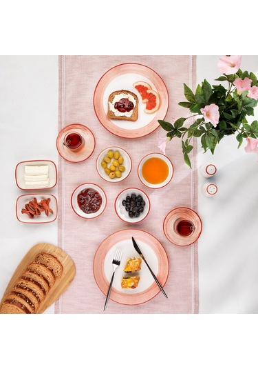 Schafer Vivian 32 Parça Kahvaltı Takımı-kırmızı Kırmızı