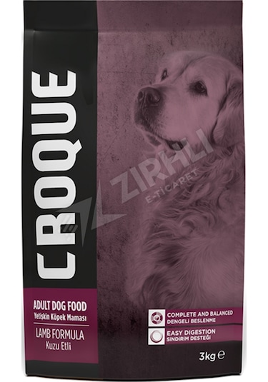 Croque Kuzu Etli Yetişkin Köpek Maması 3 Kg