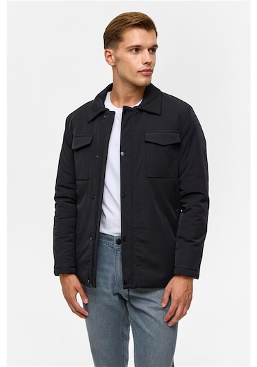 Süvari - Lacivert Slim Düz Mont Lacivert