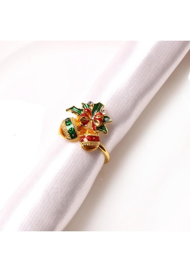 Suntek Ev Restoran Için 6 Adet Yılbaşı Peçete Toka Tutacağı Çok Renkli