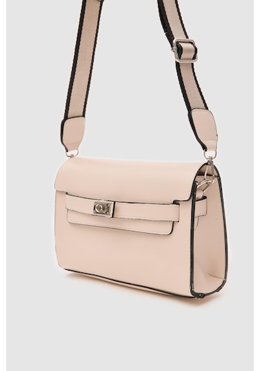 Shule Bags Kelly Kilitli Clutch Bag Krem Krem