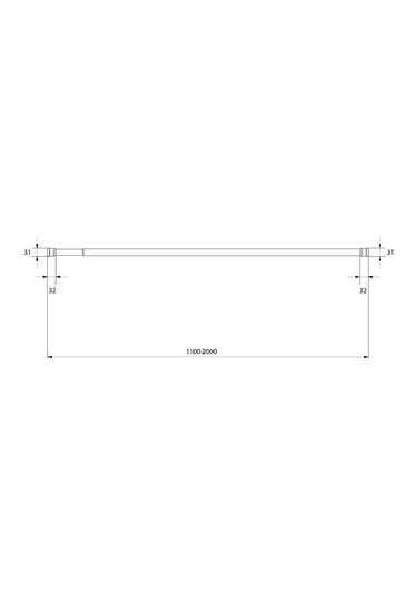 Iddıs Banyo İçin Teleskopik Perde Rayı, 110-200 Cm 303590112 Gri