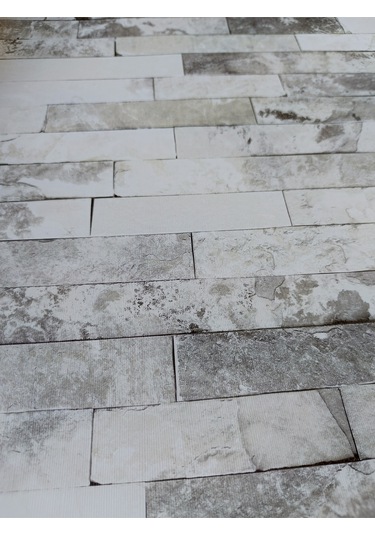 3 Boyutlu Eskitme Taş Desen Hava Alabilen Silinebilir Duvar Kağıdı 5 M² Diğer