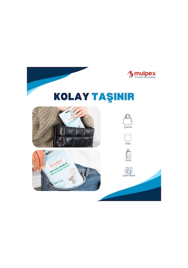 Mulpex Tek Kullanımlık Suda Çözünür Klozet Kapak Örtüsü 20 x 10'lu