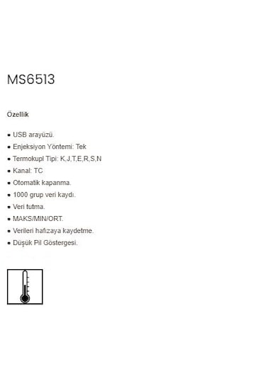 Mastech Ms6513 Dijital Termometre