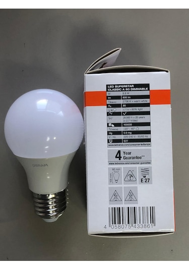 Osram E27 Dimli Led Lamba 8,8w 60w 806 Lümen 2700kelvin Sarı 25