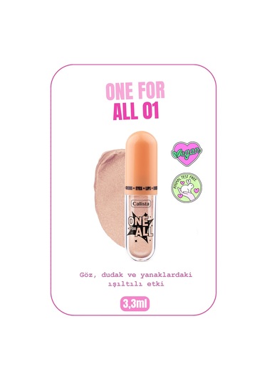 Callista One For All Eyes & Lips & Cheeks Likit Göz Farı 01 Daylight