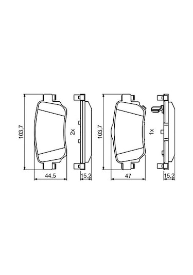 Mga Nissan Qashqai Iı 2013-2021 Arka Fren Balatası Takım